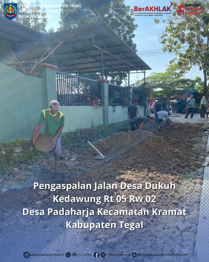 Pengaspalan Jalan Rt 05 Rw 02 Dukuh kedawung Desa Padaharja